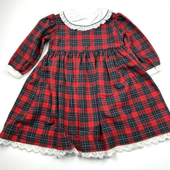 Sarah Louise England Holiday Plaid Collared Dress - Picture 7 of 9